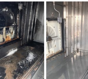 AHU before and after cleaning