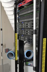 HVAC system containment area in office building