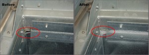 air duct leakage before and after