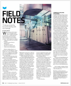 HVAC & Plumbing newsletter_air duct leakage article