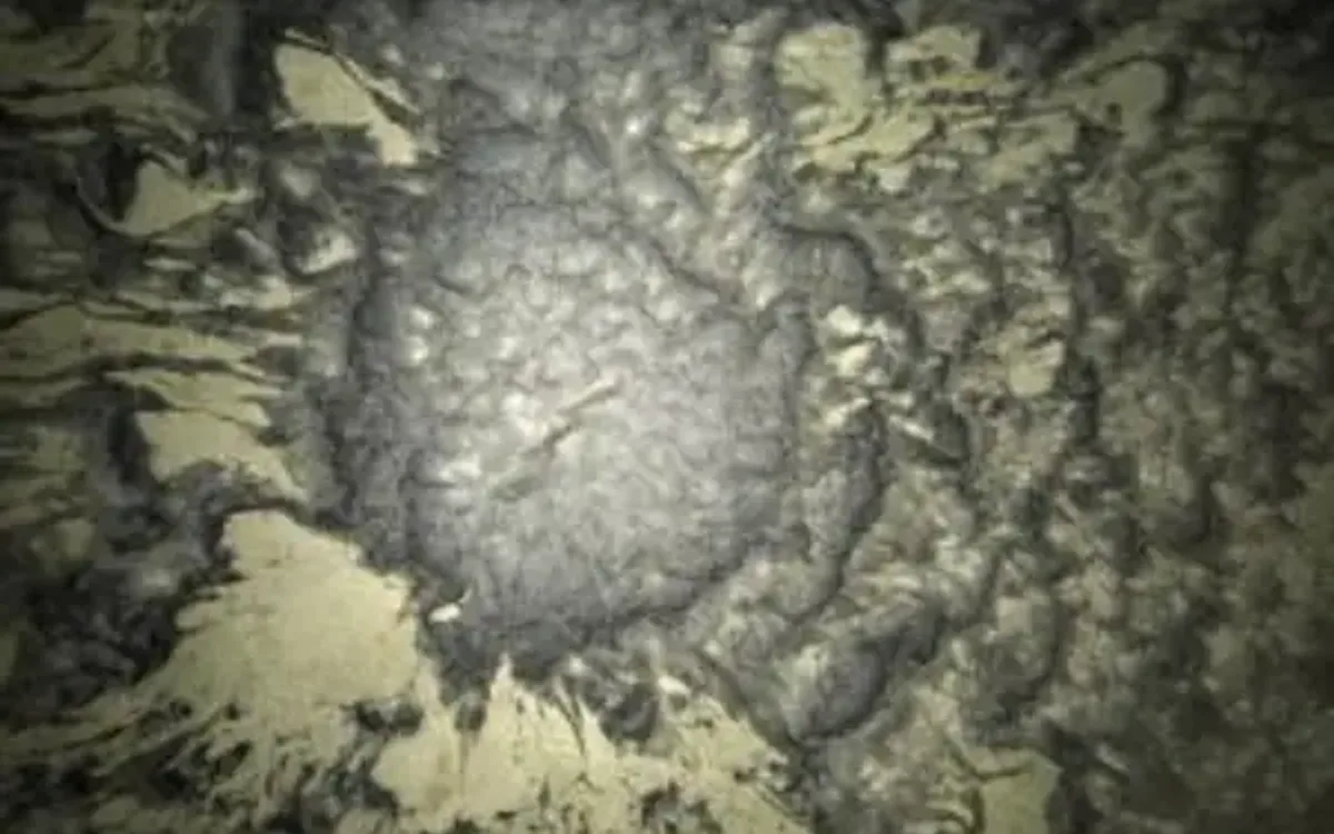Soot on a hospital return air duct after the fire, before Service-Tech restoration